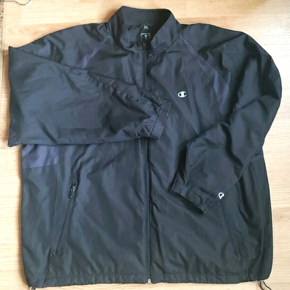 Champion Storm Sports Jacket  black Long-sleeve zip up size 2XL